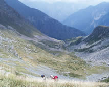 der Abstieg von der Hütte