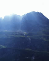 Landschaft beim Abstieg